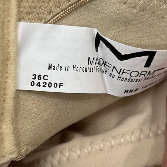 Maidenform 36C Smooth Body Briefer Shaper UW Cups Sheer Firm Power Shapewear - Picture 5 of 5